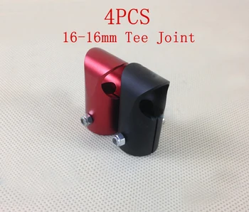 

4PCS 16 to 16mm Aluminum Tee Joint Multi-axis 16mm Landing Gear Tripod Connector Accessories for RC Plant Agriculture UAV Drone