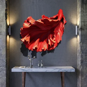 

Nordic Style Luxurious 3D Rumble Fish Wall Decoration Resin Craft Home Wall Hanging Sofa Mural Ornaments Bedroom Art Decor R2761