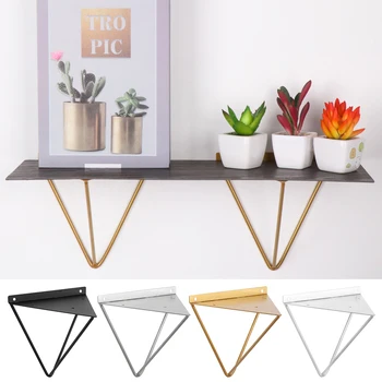 

2Pcs Metal Triangle Support Bench Board Wall Mounted Heavy Duty Shelf Brackets Durable Book Shelf Furniture Table Storage Shelf