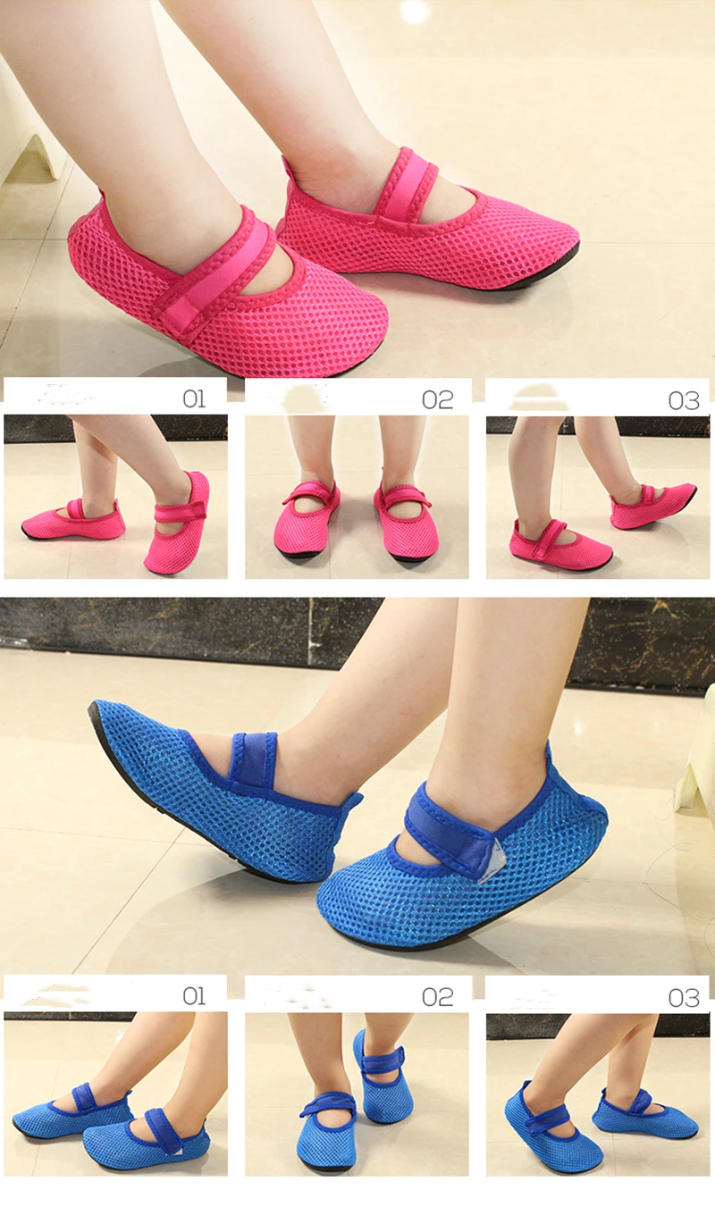 child shoes girl ZZFABER Summer New Kids Flexible Barefoot Shoes  Mesh Breathable Hook&Loop Flats for Boys Girls Indoor Shoes Outdoor Beach Shoes leather girl in boots