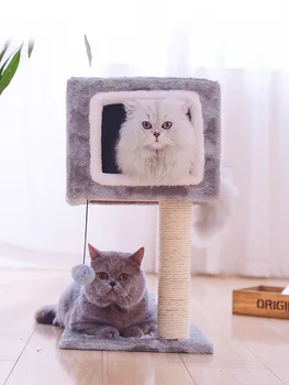 

Climbing Frame Cat Scratching Wood House Climbing Wood Cat House Climbing Tree Scratching Mat Katten Krabpaal Cat Stuff JJ60MZP