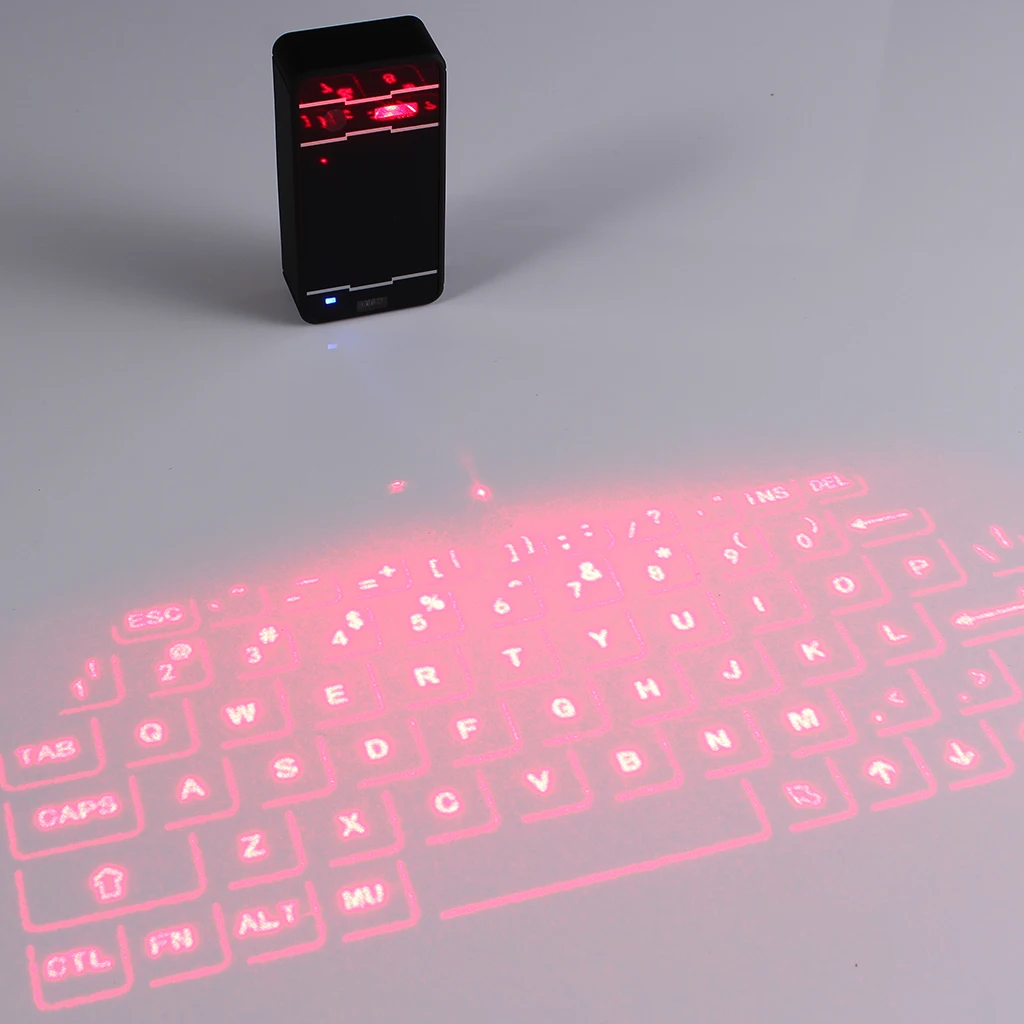 Лазерная клавиатура Беспроводная Bluetooth Виртуальная проекционная клавиатура портативная для IPhone Android смартфон Ipad планшет ПК ноутбук