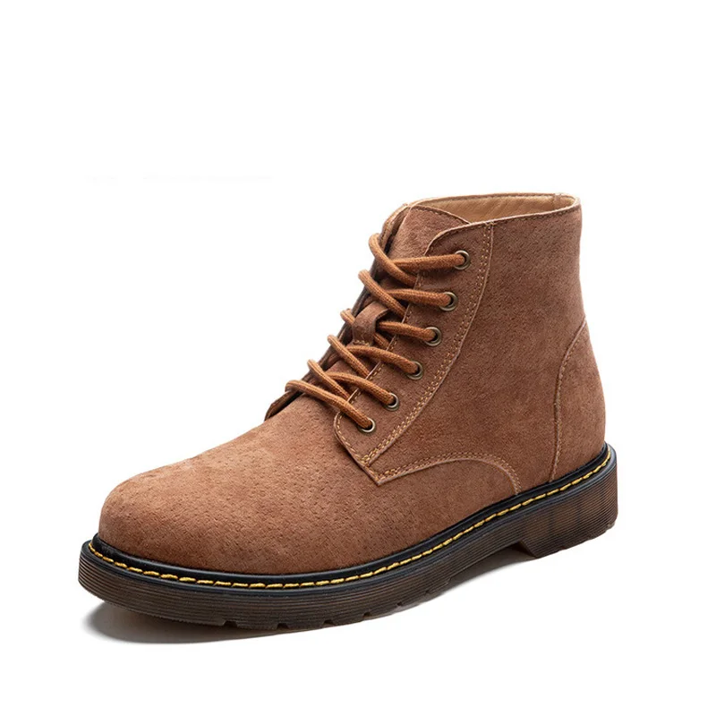 FONIRRA/ г. Зимние мужские ботинки челси с острым носком ботильоны на шнуровке Высококачественная Мужская обувь в британском стиле 577 - Цвет: Brown