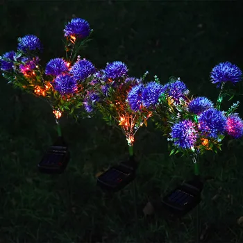 

Solar Light LED Dandelion Flower Lawn Lamp Outdoor Waterproof Garden Courtyard Park Path Corridor Decorative Lighting 1/2pcs