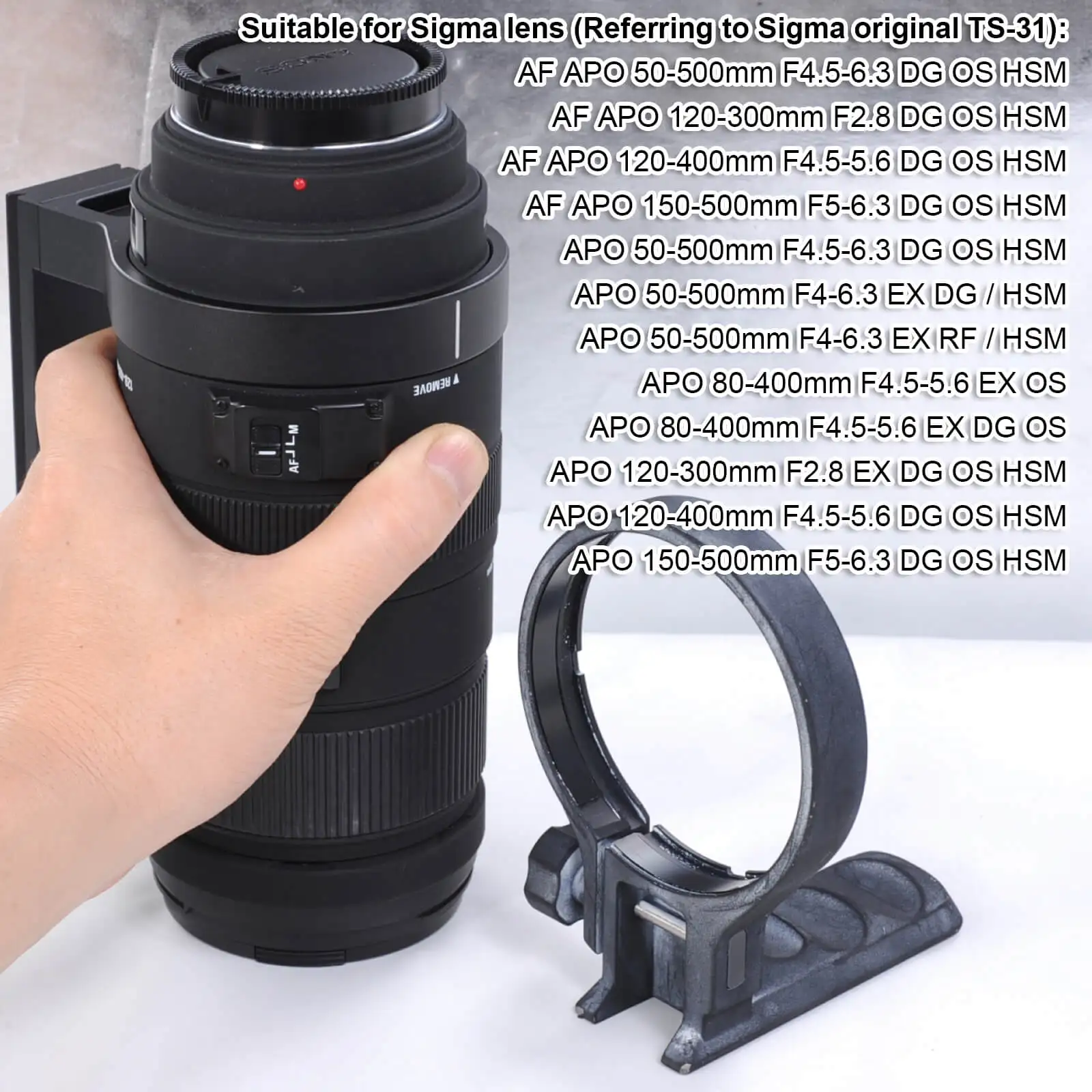 Ошейник для объектива Кольцо штатива Sigma TS 31 AF APO 50 500 мм F4.5 6.3 DG OS HSM 120 300 F2.8 EX линза