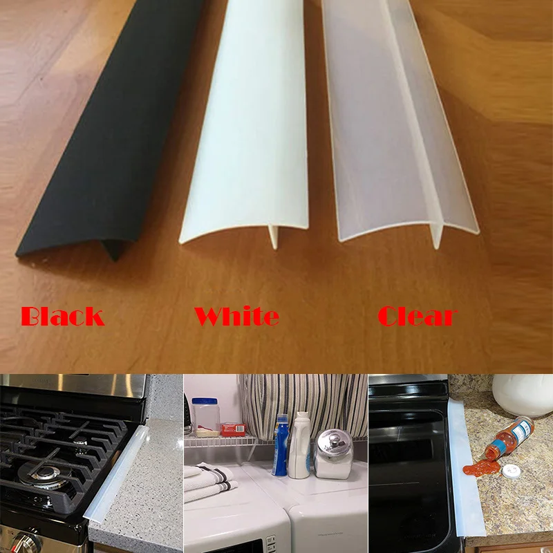 Kitchen Stove Gap Filler Left and Right 2 PCS Stove Counter Gap Cover,Stove Gap Covers Space Aluminum Black 