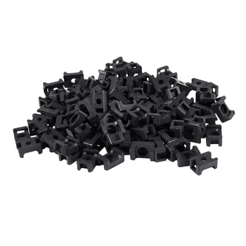 

Practical Boutique white 4.5mm Width Cable Tie Base Saddle Type Mount Wire Holder 100Pcs