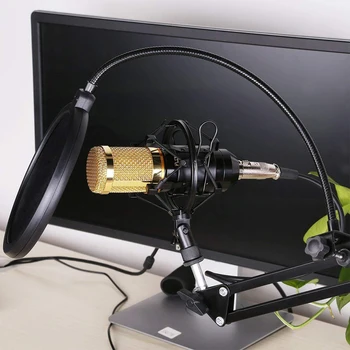

Broadcasting Recording Condenser Mobile Phone Adjustable Clamp Live Stream Foldable Arm Computer Stand Suspension Microphone Kit