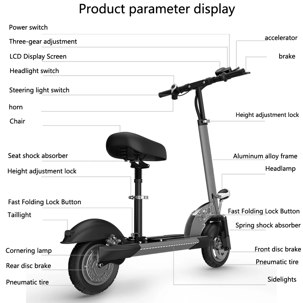 Perfect VenusCRUISER X30 Foldable Electric Scooter Remote Control 400W, high Speed fast convenient powerful off road strong Riding 5