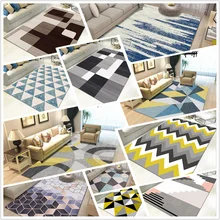 Геометрические узоры, стильный современный минималистичный коврик с принтом в скандинавском стиле, коврик для гостиной, дивана, ковер для дома, машинная стирка