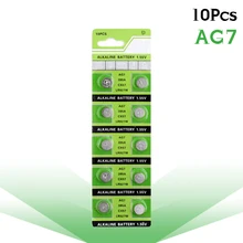 Baterias alcalinas ag7 399b s28 sr927sw 395a lr927 lr57 sr57 relógio câmeras bateria ycdc 10 pces ag7 pilha botão da moeda 1.55v