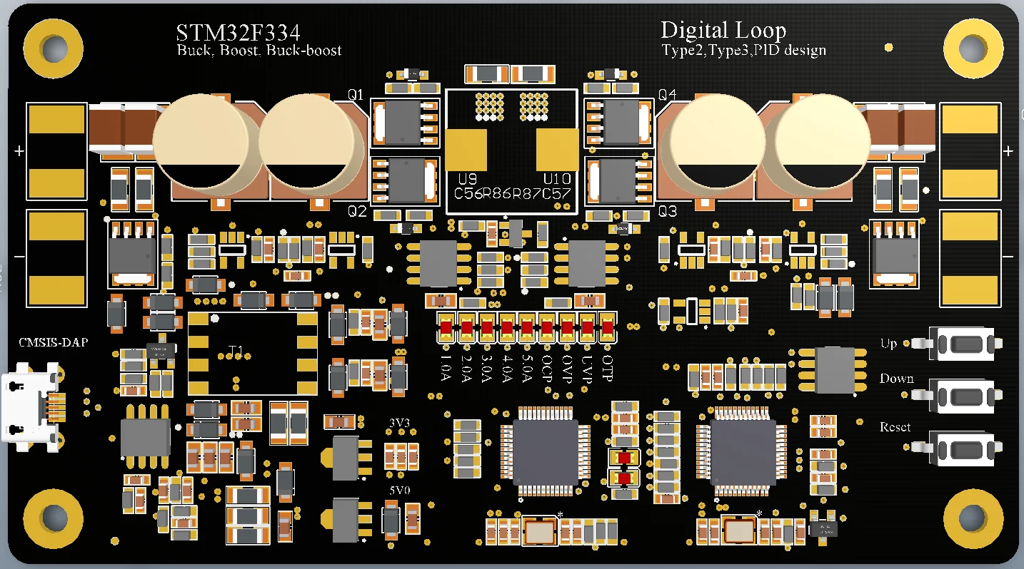 US $176.00 STM 32f334 Digital Power Development Board Stepup and Stepdown Bidirectional Power Supply BuckBoost