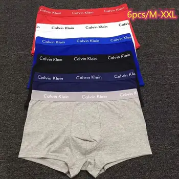 

CK - 6pcs/lot Hot Male Underwear Men Boxer Men's Underpants For Man Panties Comfortable Breathable Cuecas Boxer Sexy