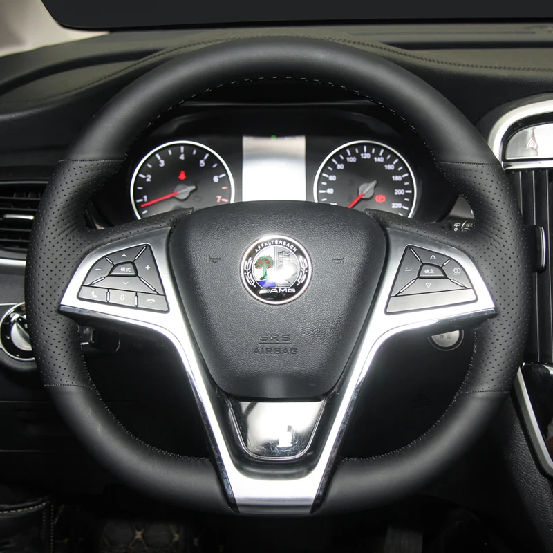 Подходит для BYD Tang Qinyuan S6 Song Max F3 прошитый вручную чехол на руль кожаный чехол с рукояткой Подходит для BYD Tang Qinyuan S6 Song Max F3 прошитый вручную чехол на руль кожаный чехол с рукояткой