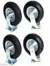 

4pcs 8" AIR TIRE CASTER WHEEL 2 RIGID 2 SWIVEL PNEUMATIC HAND TRUCK DOLLY HEAVY
