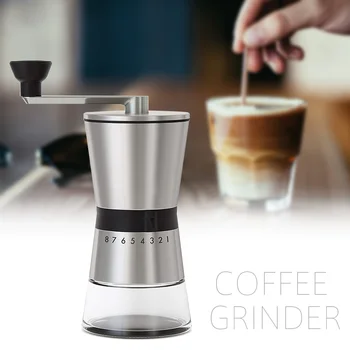 

Wear Resistant Home Large Capacity Portable Kitchen Stainless Steel Easy Clean Hand Crank Rotating Coffee Grinder Manual