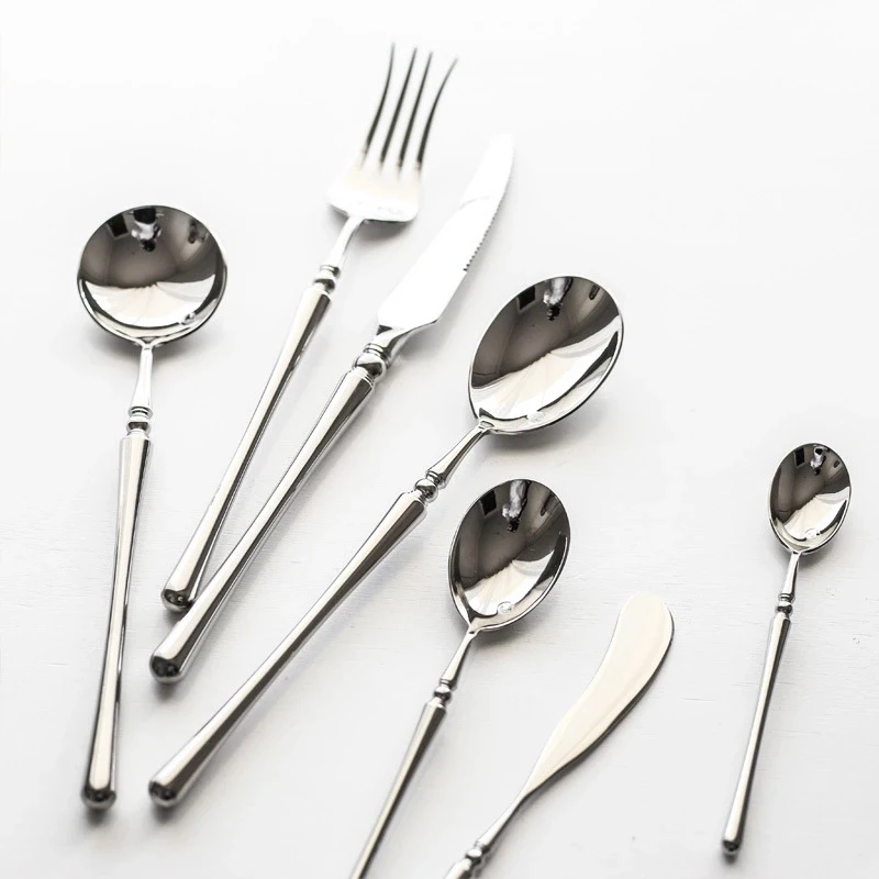 

Genuine GHS3-1 stainless steel cutlery silver Western knife and fork spoon multi-piece suit