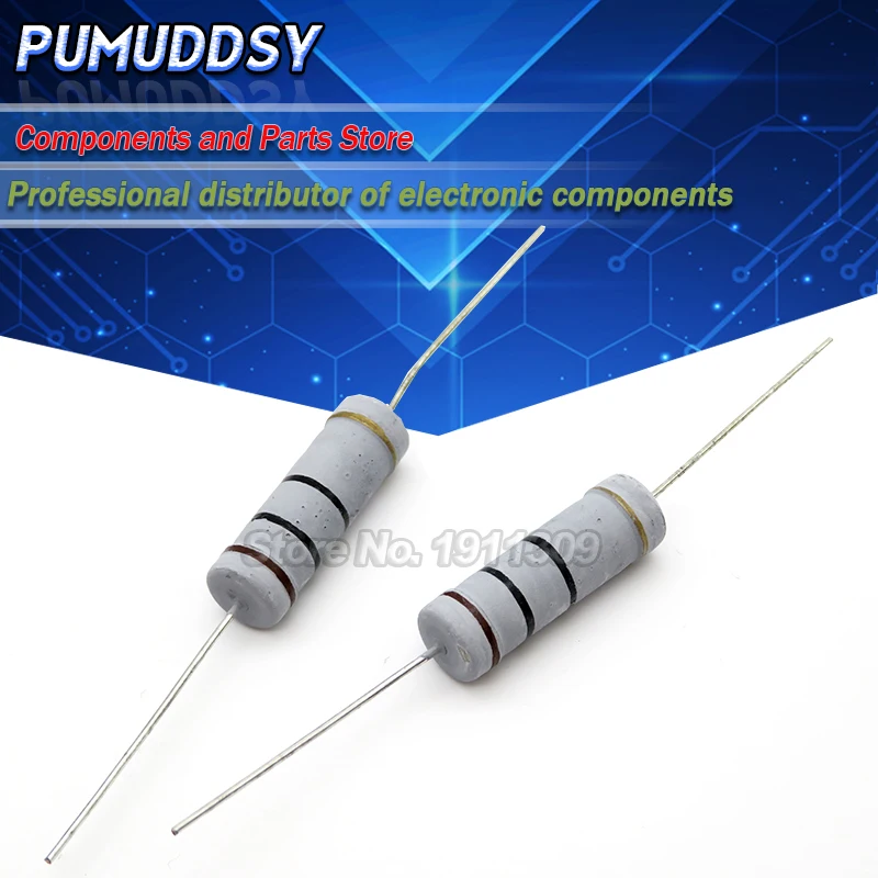 

10PCS 5W Carbon Film resistor 5% 1R ~ 1M 2.2R 10R 22R 47R 51R 100R 150R 470R 1K 4.7K 10K 47K 1 2.2 10 22 47 51 100 150 470 Ohm
