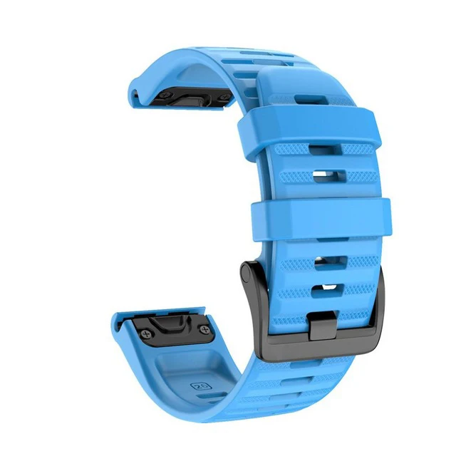 Ремешок для часов QuickFit 26 22 20 мм для Garmin Fenix 6 6X Pro 5 5X Plus 3 3HR силиконовый ремешок Fenix6 Fenix5 часы Easyfit - Цвет: Синий