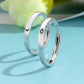 

Thai love you arrow heart a simple titanium steel ring gift lettering couple ring men and women pair of students