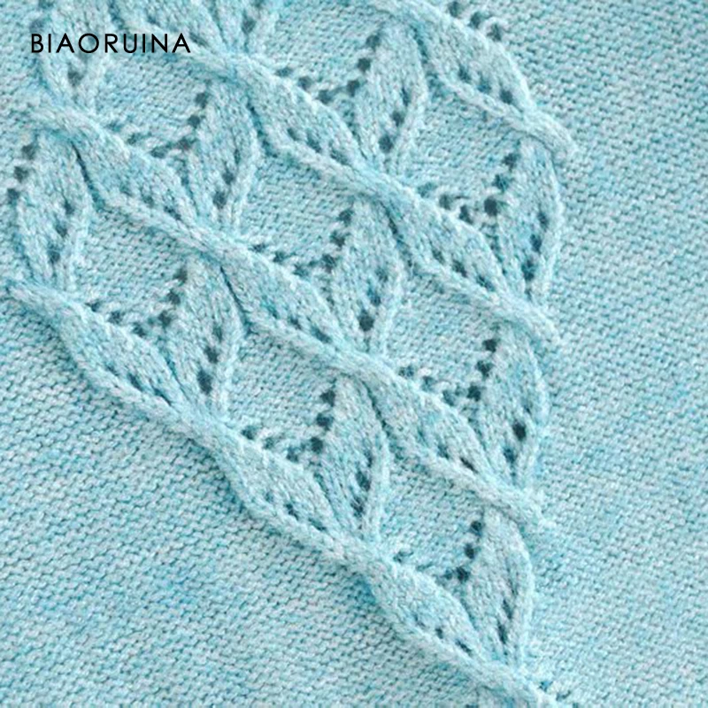 BIAORUINA, 3 цвета, женские вязаные Длинные кардиганы, Женский однотонный Повседневный свободный свитер, один размер, женская мода