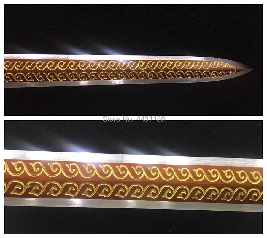 Battle Ready 1095 High Carbon Steel Sharp Chinese KungFu Dao Sword Redwood Saya Home Decoration Collection WuShu Han Jian Saber