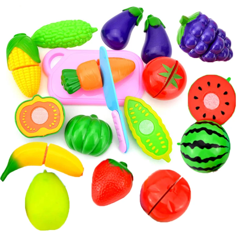 Children's Small Toys Set Fresh Fruit Vegetables Cutting Toy Funny Kitchen Simulation Suit Food