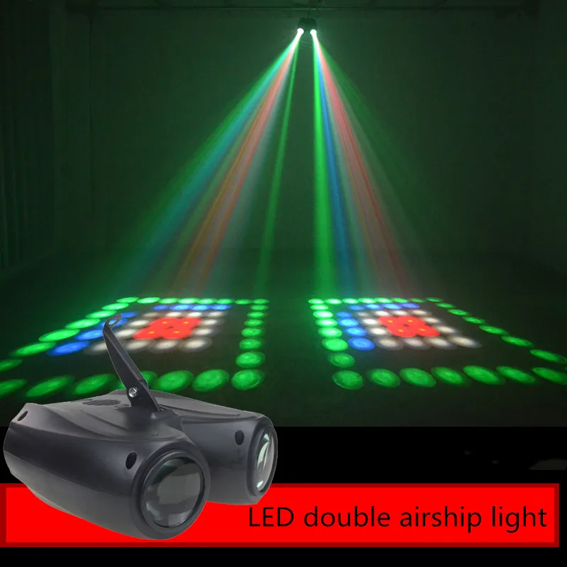 20w 64/128 pçs rgbw led padrão luz de palco cabeça dupla lâmpada do dirigível projetor dj luzes festa discoteca efeitos frescos iluminação palco|Efeito de Iluminação de palco| -