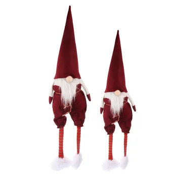 

2pcs Christmas Style Faceless Doll Durable Delicate Useful Showcase Decor for House Party