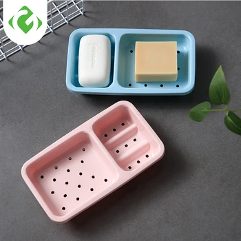 

1pc soap holder Non slip soap box Toilet shower tray draining rack bathroom gadgets soap dish soap tray holder Kitchen Sink