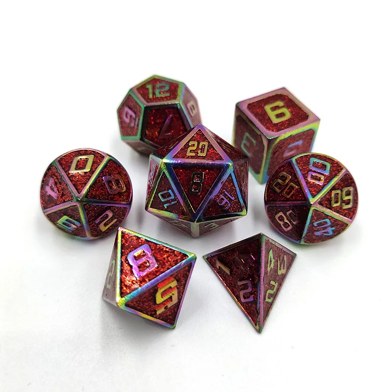 Новые высококлассные игральные кости DND набор 7 шт./компл. dados rpg металла