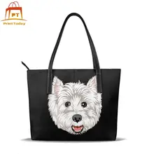 Westie сумка, сумки с верхней ручкой, трендовая уличная кожаная сумка-тоут, женские большие сумки