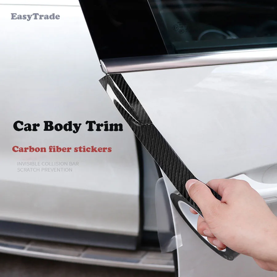 Car Body Trim Carbon Fiber on Stickers Door Bumper Trunk Decoration Accessories Fit For Hyundai Solaris ACCENT 2010-2019 | Автомобили и