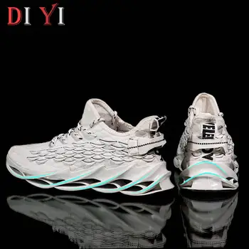 

Blade Men's Shoes Damping Man Sneakers Breathable Mesh Running Shoes Men High-quality Sport Shoes Male Low White Sports Shoe A28