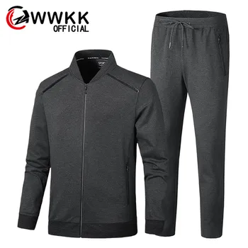 

Mens Sportswear Set Brand Male Tracksuit Sporting Fitness Clothing Two Pieces Men's Track Suit Long Sleeve Jacket + Pants Casual