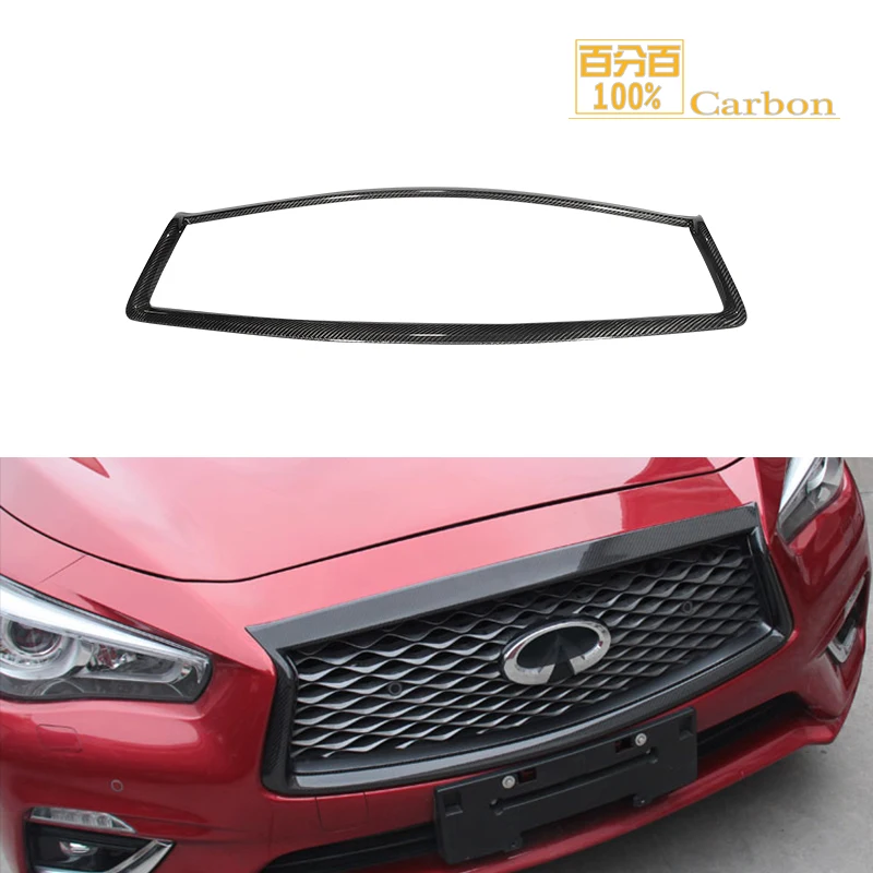 Для Infiniti Q50 углеродное волокно передняя решетка декоративная крышка