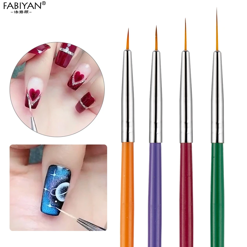 Nail Art Liner Полоса Ручка Живопись Цветок Акриловых УФ Гель Лак 3D Советы Дизайн