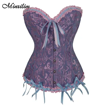 

Women's Corset With Lace Bustier Underwear Women Sexy Lingerie Hot Overbust Woman's Flat Belly Sheath Plus Size Lingerie Top