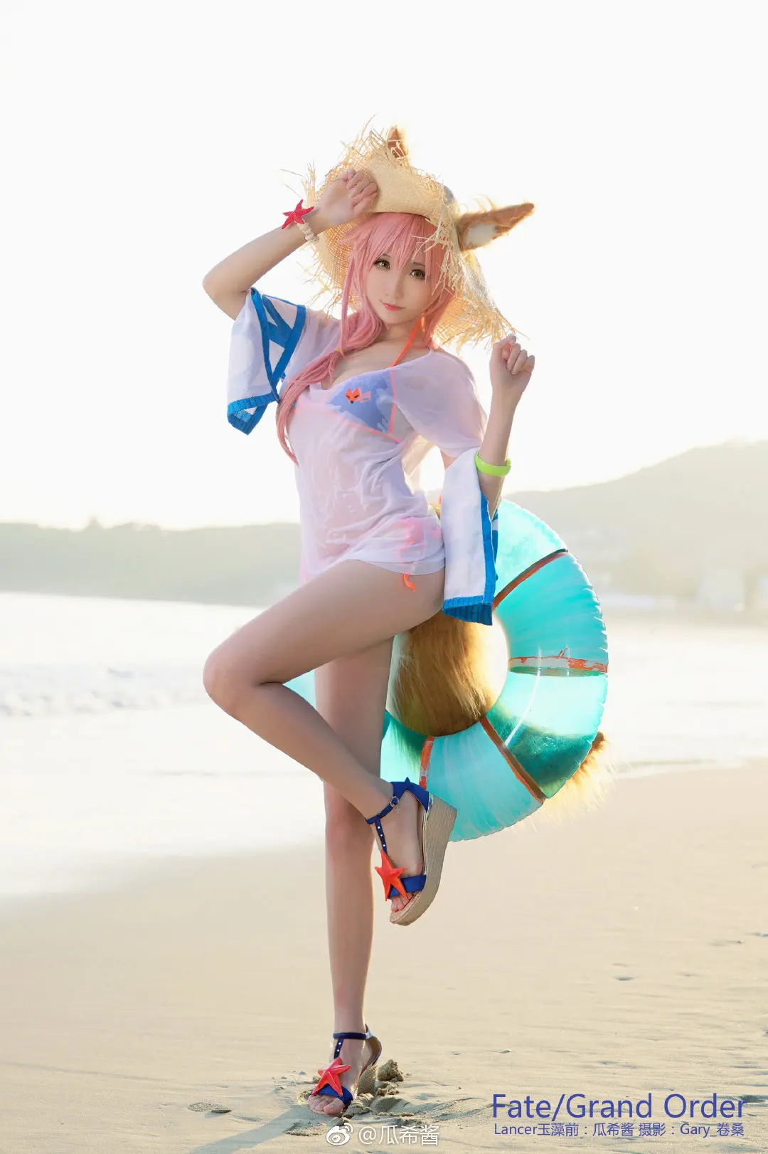 Игра Cos FGO Fate/Grand Order tamamo no Mae женский костюм для косплея сексуальные бикини купальники полный комплект косплей