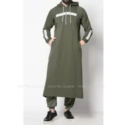 Мужская юбба Тобе Арабская мусульманская одежда мусульманское платье Саудовская Аравия длинный халат abaya Дубай Свободная блузка кафтан