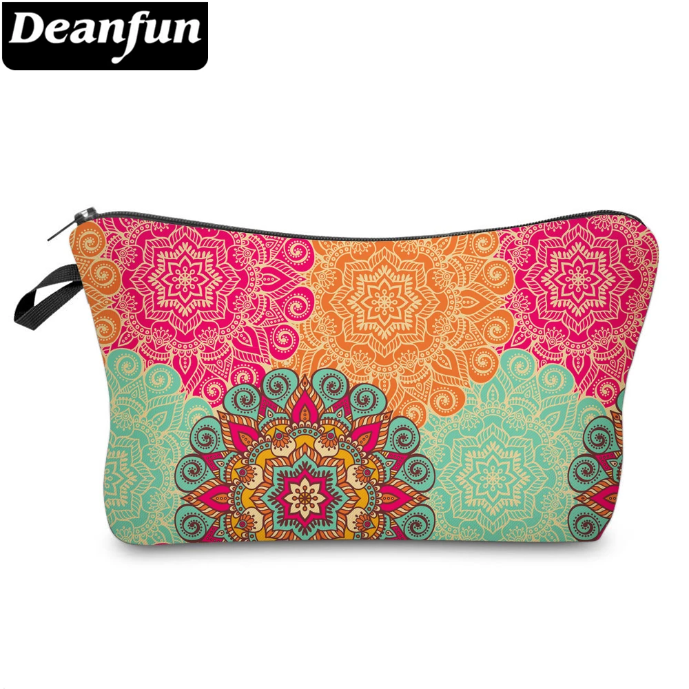 Deanfun Colorful Mandala Flower Pretty Cosmetic Bag 3D Printed Waterproof Makeup Bag For Women 51560