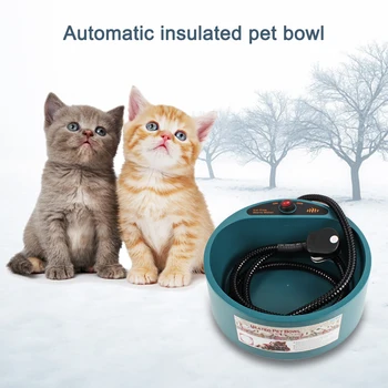 

Dog Bowl Heating Feeding Feeder Water Bowl Pet Dog Cats Puppy Winter Heating Pet Feeder Food Container Feeding