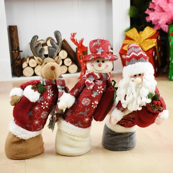 

Christmas Doll Santa Claus Snowman Elk New Year Christmas Decorations For Home Dancing Toys Merry Christmas Figurine Ornament