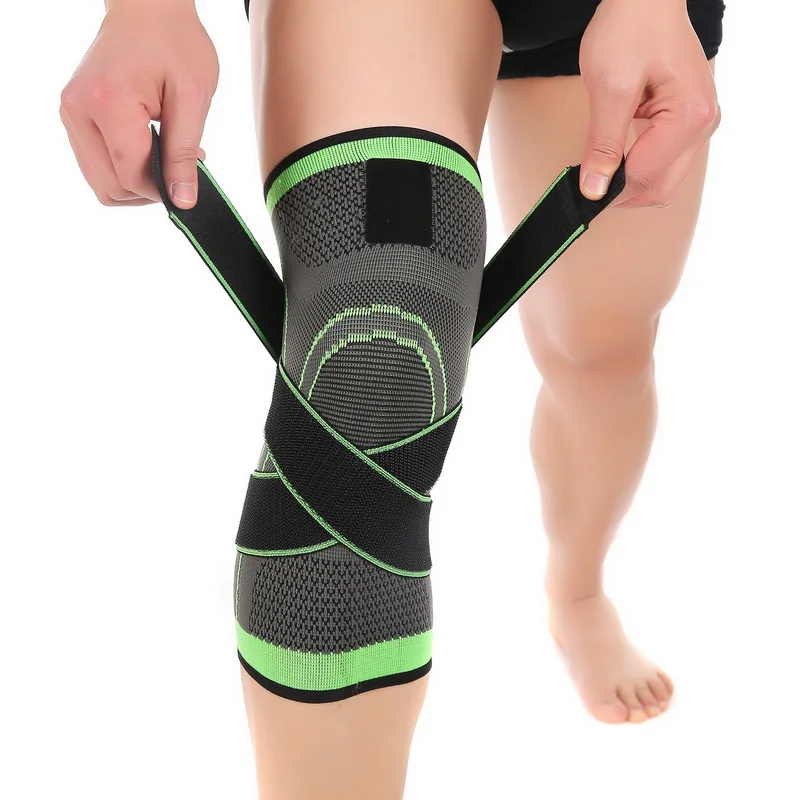 1 Pair Knee Support Protector Kneepad Kneecap Knee pads Pressurized Elastic Brace belt for Running Basketball Volleyball joelhei