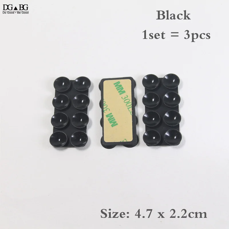 DIY силиконовый резиновый коврик на присосках 3 м стикер высокого качества присоска для VR Mobile MP4 gps Аксессуары - Color: black 2x4