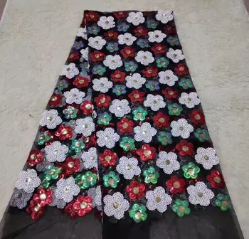 

Multicolor High quality Guipure French Tulle Mesh Lace Fabric 2020 Sequin Fabric Lace African Sequins Lace Clothes Wedding Dress