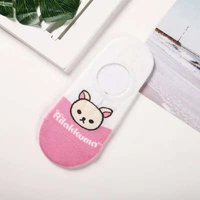 Носки с мультипликационным принтом Rilakkuma Kiiroitori, милые забавные носки, новинка, персонализированные женские хлопковые носки, calcetines mujer divertido - Цвет: 3-2
