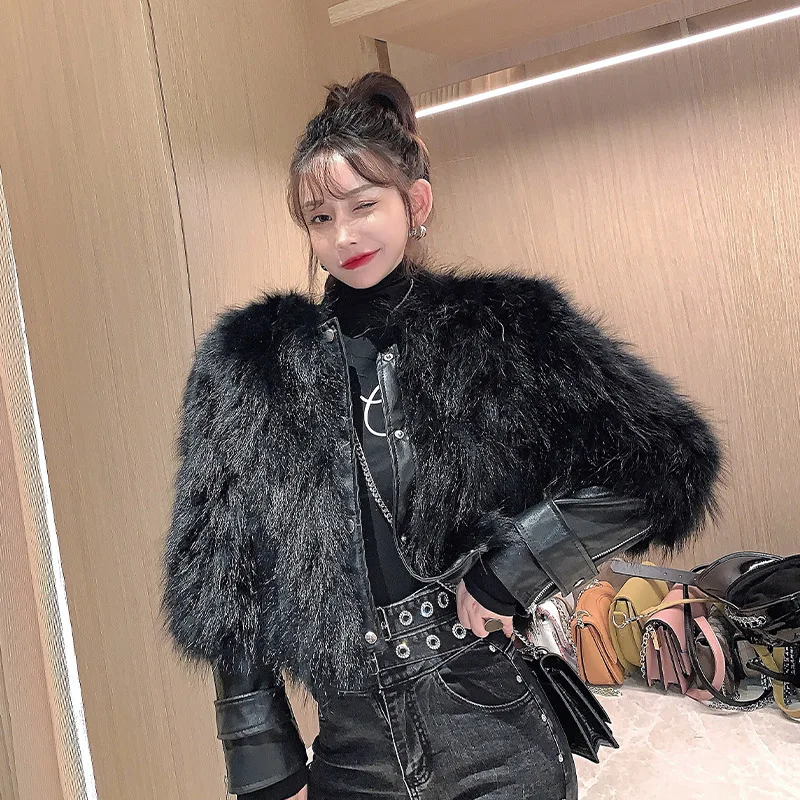 Женское модное пальто из искусственного меха, женские тонкие короткие Классические Куртки, утепленные меховые пальто, зимняя новинка, Повседневная Верхняя одежда LT499S30