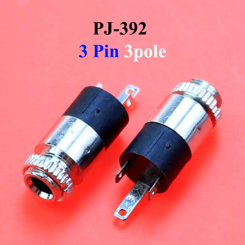 1PCS PJ-392 A 3640 399 341 342M 301 376 324 325 3.5mm Stereo Female Socket Jack W/ Screw 3.5 Audio Video Headphone Connector