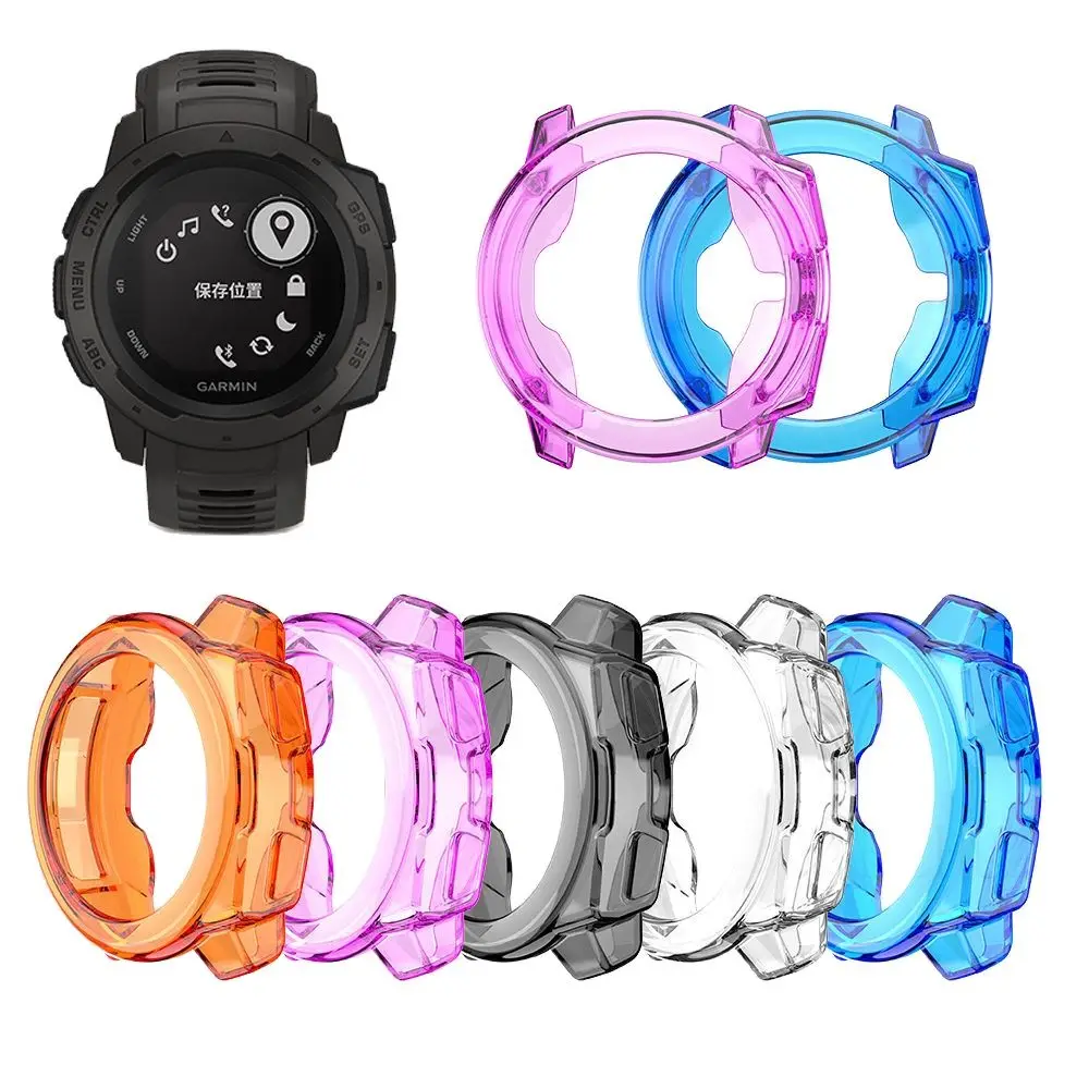 Screen Protector Case For Garmin Instinct SmartWatch Clear Soft Ultra-Thin Tpu Protective Cover Shell Frame bumper Accessories | Наручные
